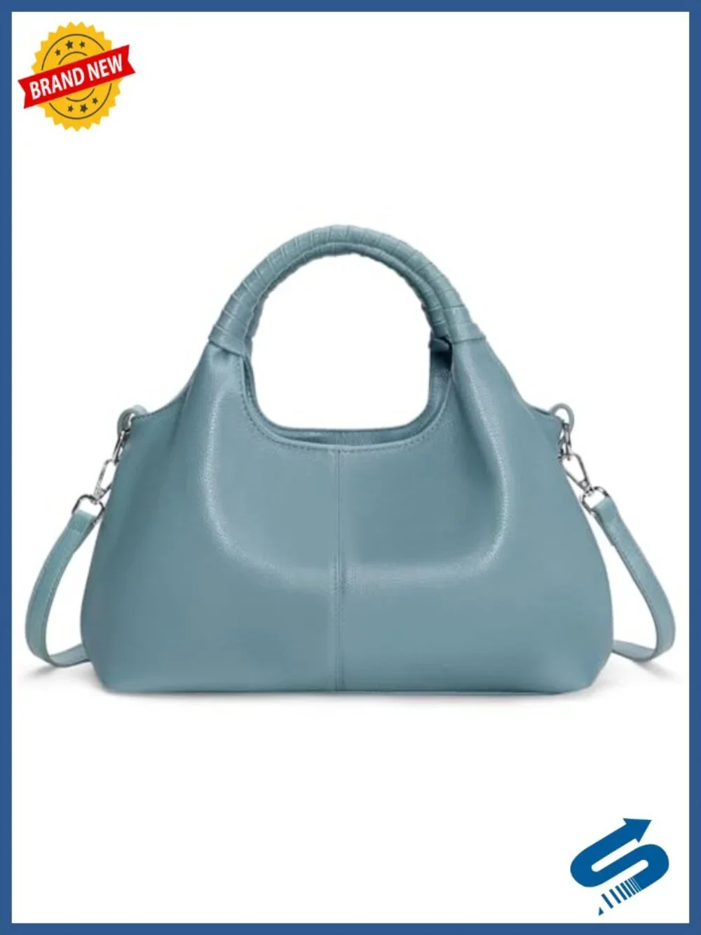 PU Leather Crossbody Hobo Bag with Top Handle Satchel Shoulder Bag